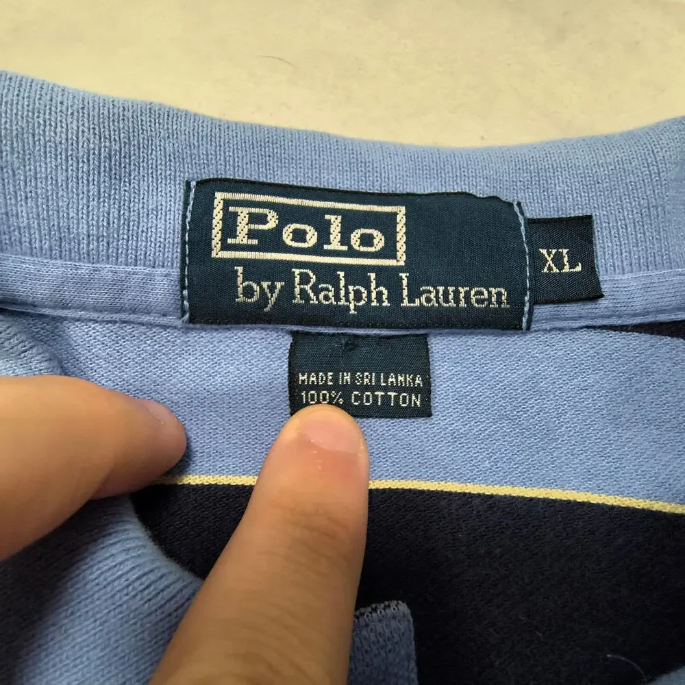 Polo by Ralph Lauren Casual Collared Polo Shirt Mens Size Extra Large XL Blue